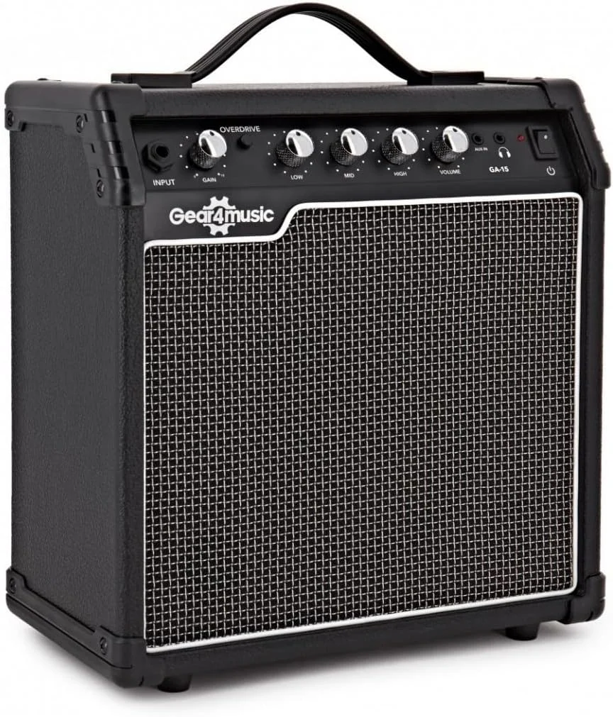 آمپلی فایر تمرینی گیتار الکتریک 15 واتی Gear4music با اکولایزر 3 باندی