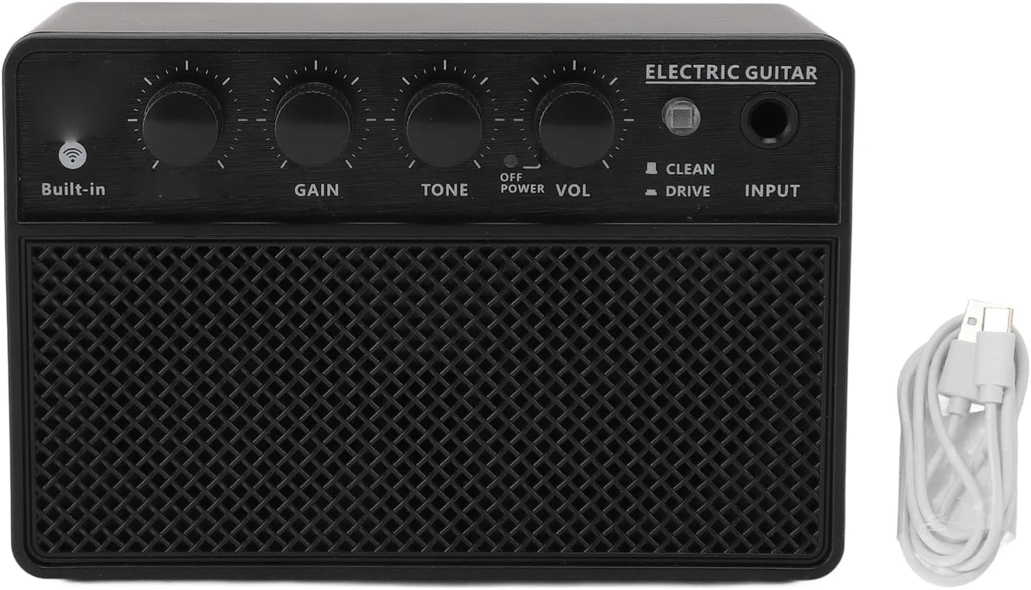 آمپلی فایر کمبو گیتار باس 10 وات با ساب ووفر و بلوتوث، آمپلی فایر قابل شارژ برای اجرای زنده در فضای باز - مشکی