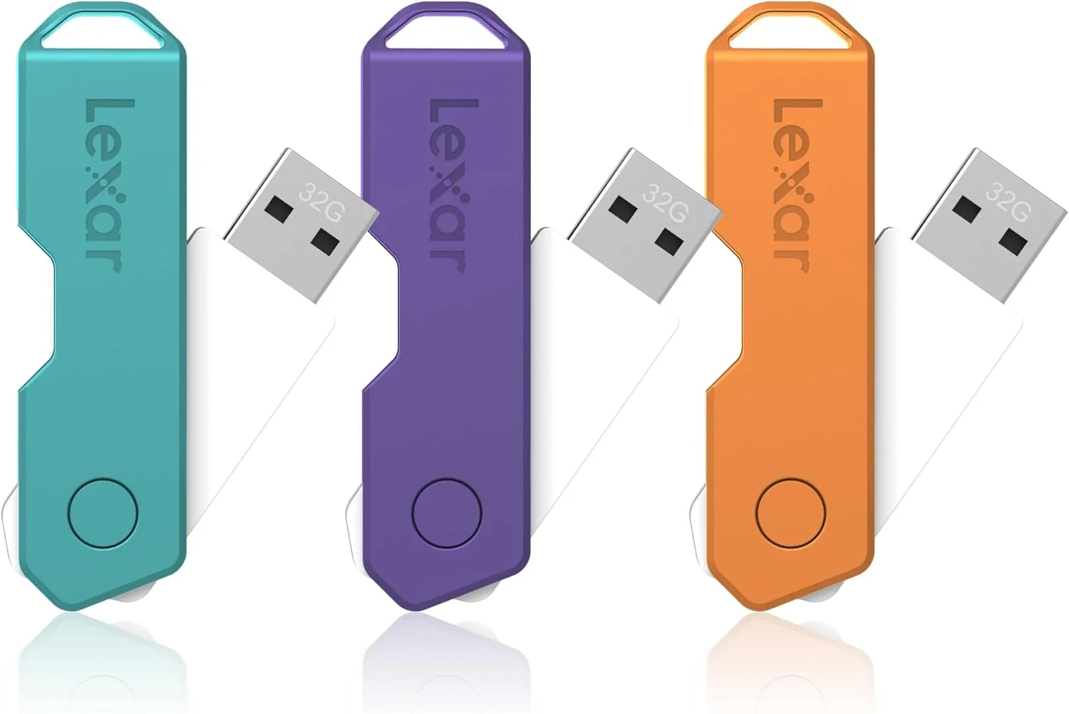 فلش مموری USB 2.0 Lexar JumpDrive TwistTurn2، ظرفیت 32 گیگابایت، بسته 3 عددی فلش مموری USB 2.0 Lexar JumpDrive TwistTurn2، ظرفیت 32 گیگابایت، بسته 3 عددی