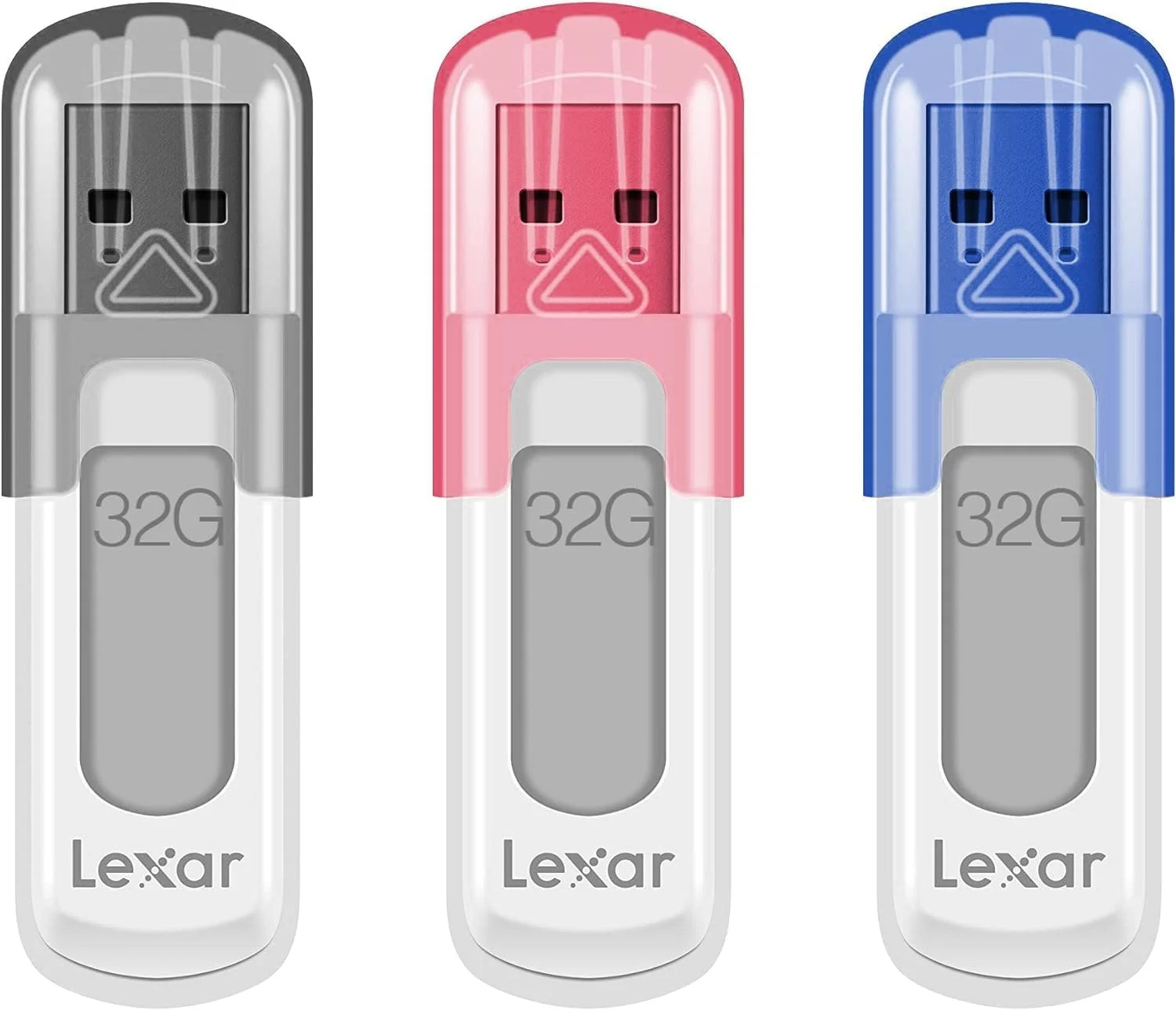فلش مموری 32 گیگابایتی Lexar JumpDrive V100 USB 3.2 Gen 1 بسته 3 عددی برای افزایش فضای ذخیره سازی و پشتیبان گیری، سرعت خواندن تا 100 مگابایت بر ثانیه، خاکستری، صورتی، آبی (LJDV100032G-B3NNU) فلش مموری 32 گیگابایتی Lexar JumpDrive V100 USB 3.2 Gen 1 بسته 3 عددی برای افزایش فضای ذخیره سازی و پشتیبان گیری، سرعت خواندن تا 100 مگابایت بر ثانیه، خاکستری، صورتی، آبی (LJDV100032G-B3NNU)