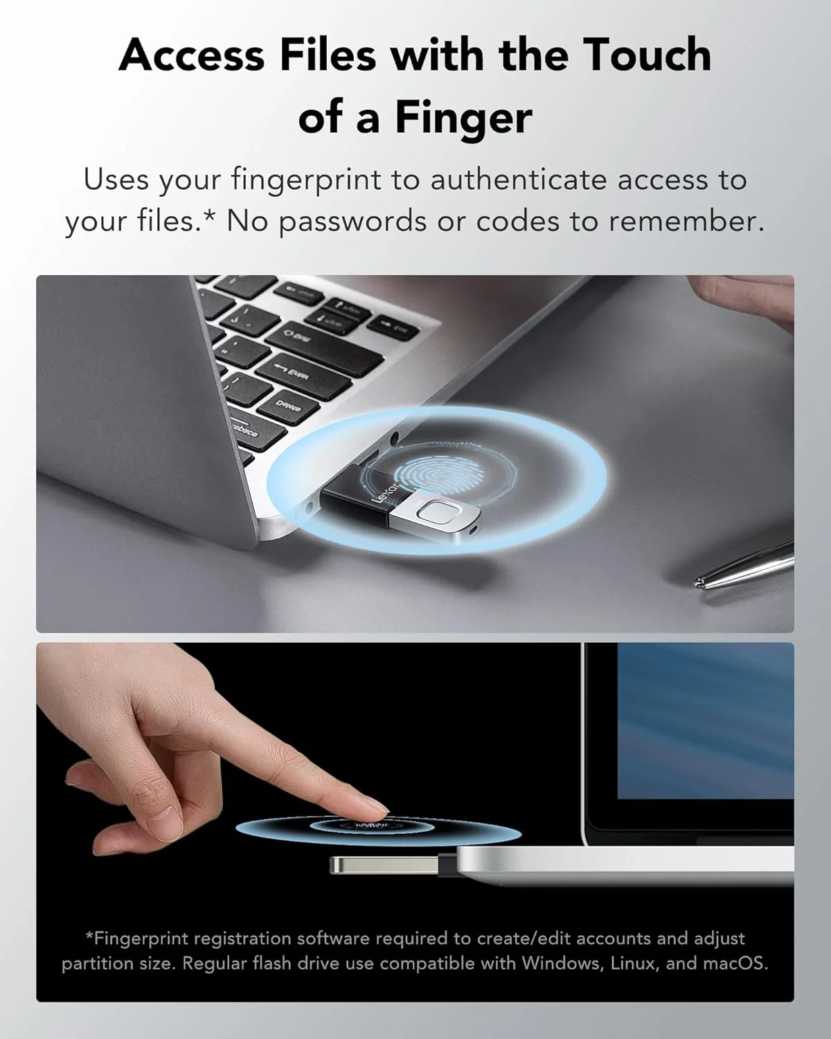 فلش مموری USB 3.0 لکسار JumpDrive Fingerprint F35 PRO با ظرفیت 64 گیگابایت، سرعت خواندن تا 300 مگابایت بر ثانیه / سرعت نوشتن 150 مگابایت بر ثانیه، قابلیت شناسایی 10 اثر انگشت، مناسب برای کامپیوتر/لپ تاپ (LJDF35P064G-RNBNG) فلش مموری USB 3.0 لکسار JumpDrive Fingerprint F35 PRO با ظرفیت 64 گیگابایت، سرعت خواندن تا 300 مگابایت بر ثانیه / سرعت نوشتن 150 مگابایت بر ثانیه، قابلیت شناسایی 10 اثر انگشت، مناسب برای کامپیوتر/لپ تاپ (LJDF35P064G-RNBNG)