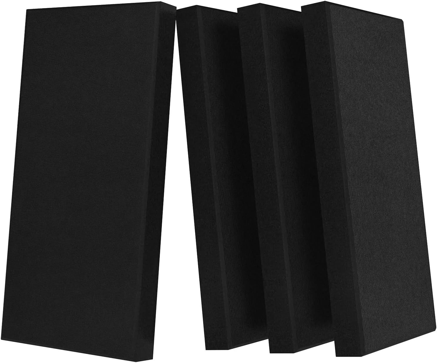 پنل آکوستیک UMIACOUSTICS، بسته 4 عددی، ضخامت 5 سانتی متر، پنل های ضد صدا فایبرگلاس قابل جابجایی برای استودیو، دفتر، سقف یا دیوار سینمای خانگی - مشکی