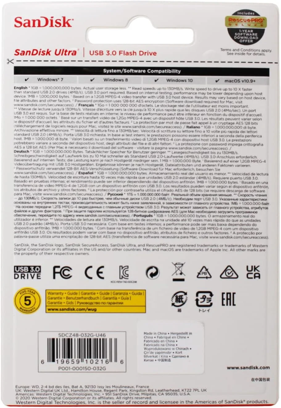 فلش مموری USB سندیسک Ultra، ۳۲ گیگابایت، مشکی (SDCZ48-032G-A46) فلش مموری USB سندیسک Ultra، ۳۲ گیگابایت، مشکی (SDCZ48-032G-A46)