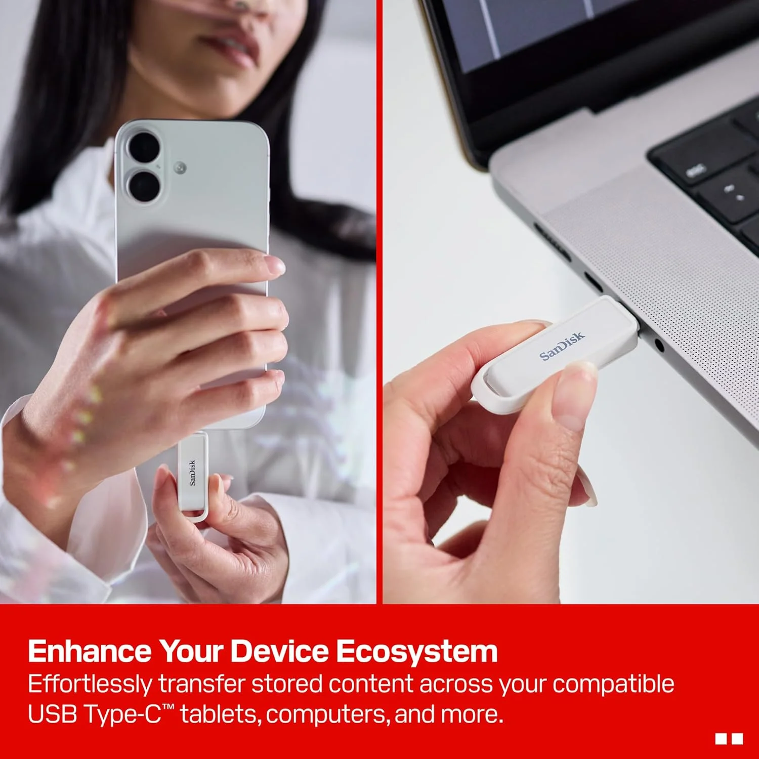 فلش مموری سندیسک برای دستگاههای USB Type-C با ظرفیت 128 گیگابایت (مناسب برای تلفنهای هوشمند، تبلتها و کامپیوترها، سرعت تا 150 مگابایت بر ثانیه، پشتیبانگیری خودکار، بازیابی اطلاعات) - سفید قطبی فلش مموری سندیسک برای دستگاههای USB Type-C با ظرفیت 128 گیگابایت (مناسب برای تلفنهای هوشمند، تبلتها و کامپیوترها، سرعت تا 150 مگابایت بر ثانیه، پشتیبانگیری خودکار، بازیابی اطلاعات) - سفید قطبی