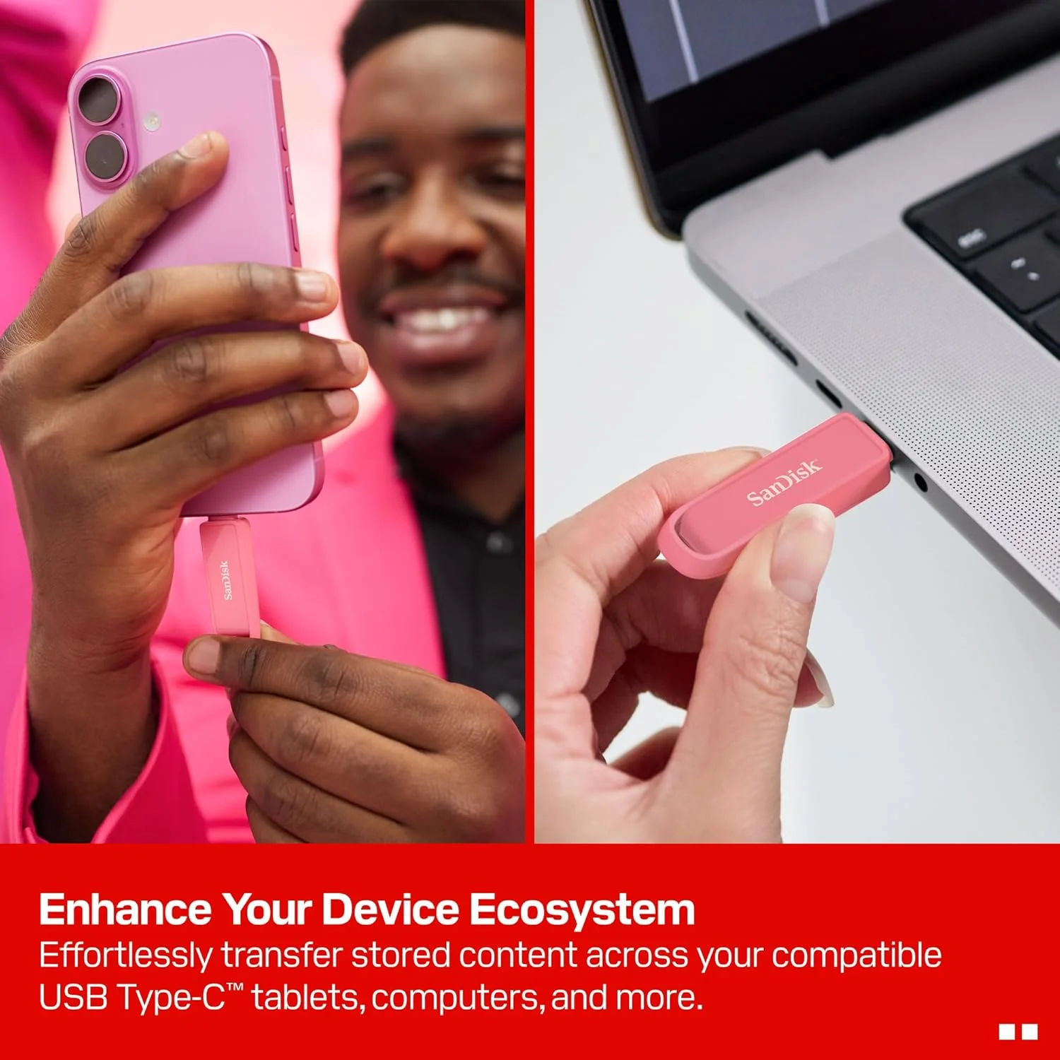 فلش مموری سندیسک برای دستگاههای USB Type-C با ظرفیت 256 گیگابایت (مناسب گوشیهای هوشمند، تبلتها و کامپیوترها، سرعت تا 150 مگابایت بر ثانیه، پشتیبانگیری خودکار، بازیابی اطلاعات) - صورتی دریایی فلش مموری سندیسک برای دستگاههای USB Type-C با ظرفیت 256 گیگابایت (مناسب گوشیهای هوشمند، تبلتها و کامپیوترها، سرعت تا 150 مگابایت بر ثانیه، پشتیبانگیری خودکار، بازیابی اطلاعات) - صورتی دریایی