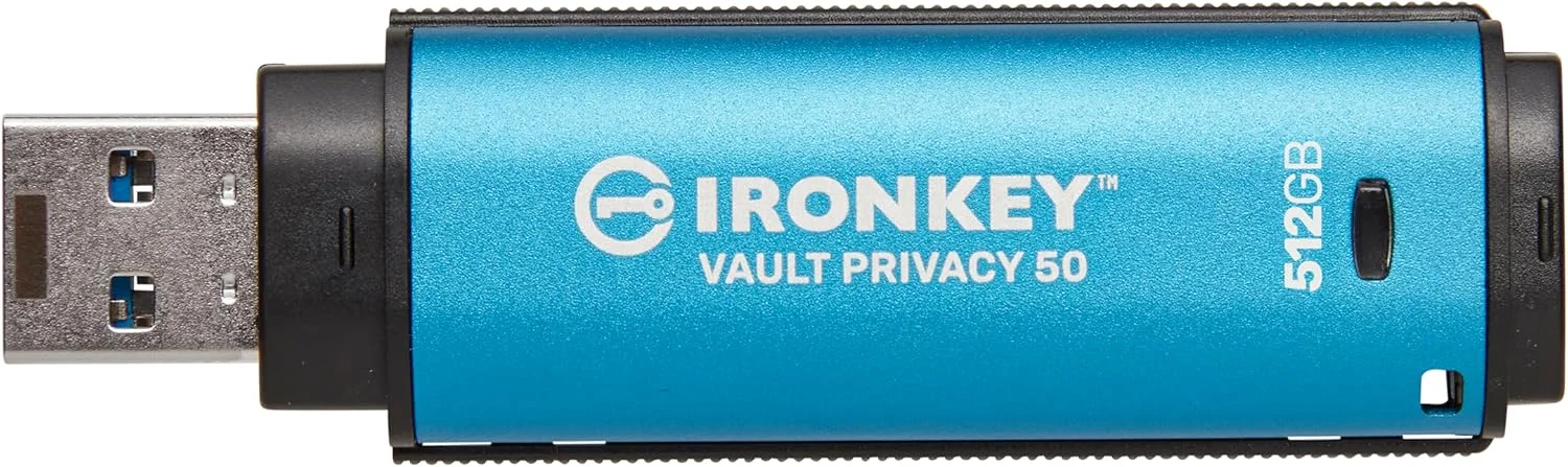 فلش مموری USB کینگستون IronKey Vault Privacy 50 با گواهینامه FIPS 197 و رمزگذاری XTS-AES 256 بیتی برای محافظت از داده ها - IKVP50/512GB فلش مموری USB کینگستون IronKey Vault Privacy 50 با گواهینامه FIPS 197 و رمزگذاری XTS-AES 256 بیتی برای محافظت از داده ها - IKVP50/512GB