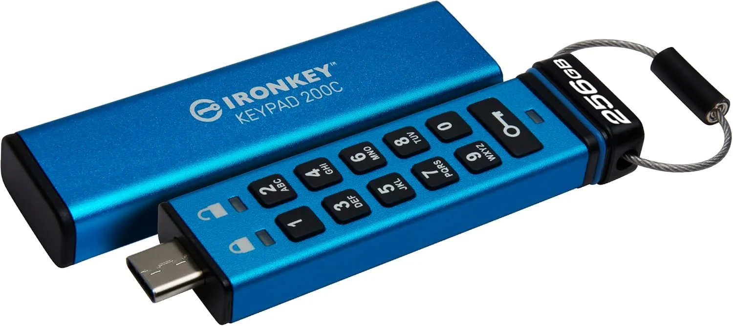 فلش مموری USB رمزگذاری شده سخت افزاری کینگستون IronKey Keypad 200C Type-C دارای گواهینامه FIPS 140-3 Level 3 (در انتظار) با رمزگذاری سخت افزاری XTS-AES 256 بیتی -IKKP200C/512GB فلش مموری USB رمزگذاری شده سخت افزاری کینگستون IronKey Keypad 200C Type-C دارای گواهینامه FIPS 140-3 Level 3 (در انتظار) با رمزگذاری سخت افزاری XTS-AES 256 بیتی -IKKP200C/512GB