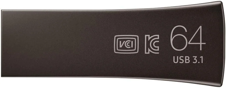 فلش مموری 64 گیگابایتی سامسونگ مدل Bar Plus تیتانیومی خاکستری USB 3.1 فلش مموری 64 گیگابایتی سامسونگ مدل Bar Plus تیتانیومی خاکستری USB 3.1