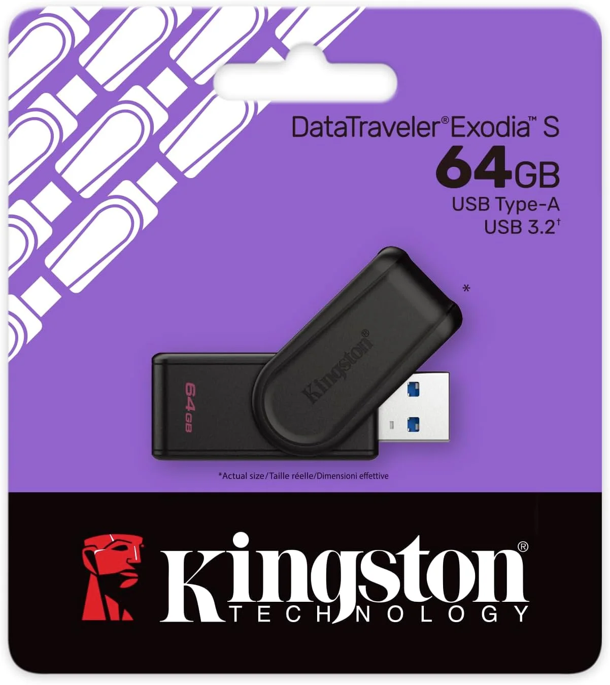 فلش مموری USB کینگستون DataTraveler Exodia S - ظرفیت 64 گیگابایت - USB 3.2 Gen 1 - USB Type A - مشکی/مشکی - DTXS/64GB فلش مموری USB کینگستون DataTraveler Exodia S - ظرفیت 64 گیگابایت - USB 3.2 Gen 1 - USB Type A - مشکی/مشکی - DTXS/64GB