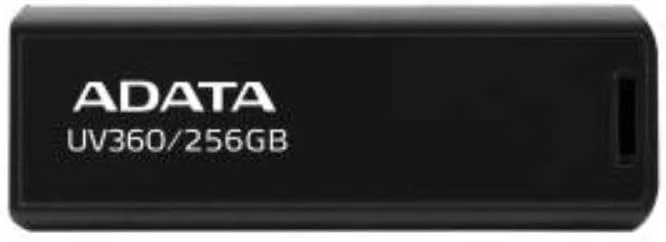 فلش مموری ای دیتا UV360 مشکی 256 گیگابایت USB3.2 با کانکتور کشویی فلش مموری ای دیتا UV360 مشکی 256 گیگابایت USB3.2 با کانکتور کشویی