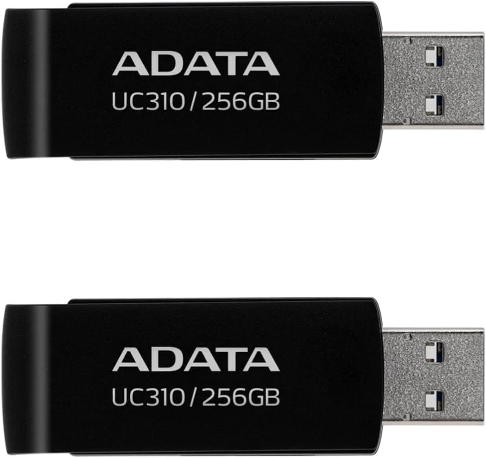 فلش مموری 256 گیگابایتی ای دیتا UV310 USB 3.2 Gen1 چرخشی بدون درپوش، مشکی، بسته 2 عددی (UC310-256G-RBK_2PK) فلش مموری 256 گیگابایتی ای دیتا UV310 USB 3.2 Gen1 چرخشی بدون درپوش، مشکی، بسته 2 عددی (UC310-256G-RBK_2PK)