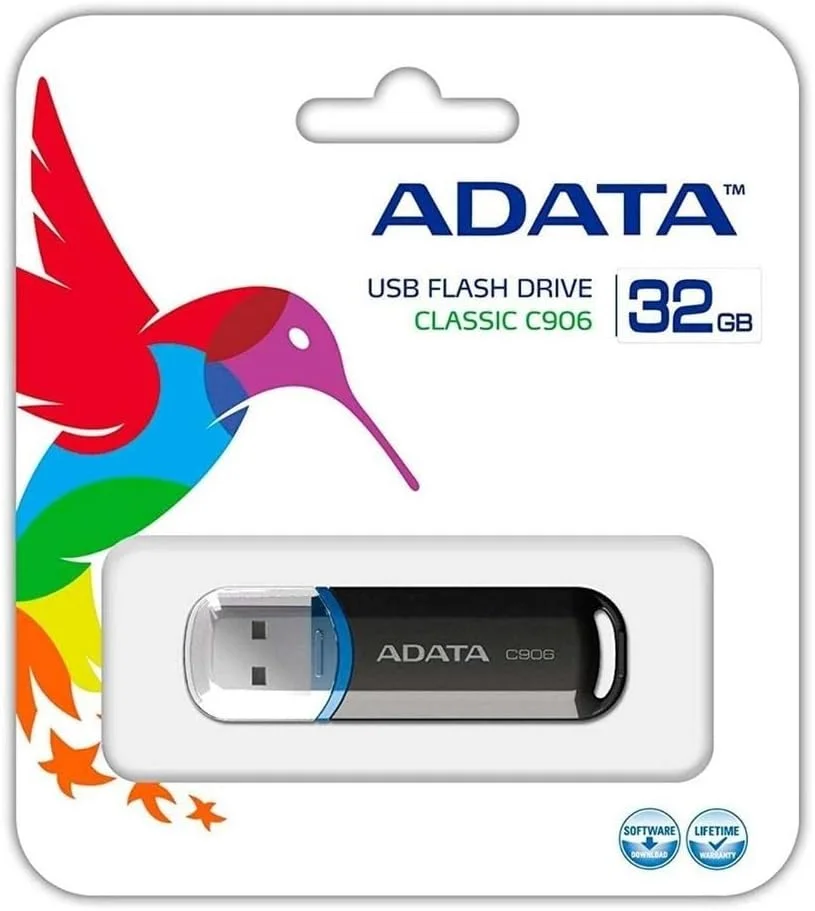 فلش مموری ای دیتا C906 با ظرفیت 32 گیگابایت، USB 2.0، مشکی فلش مموری ای دیتا C906 با ظرفیت 32 گیگابایت، USB 2.0، مشکی