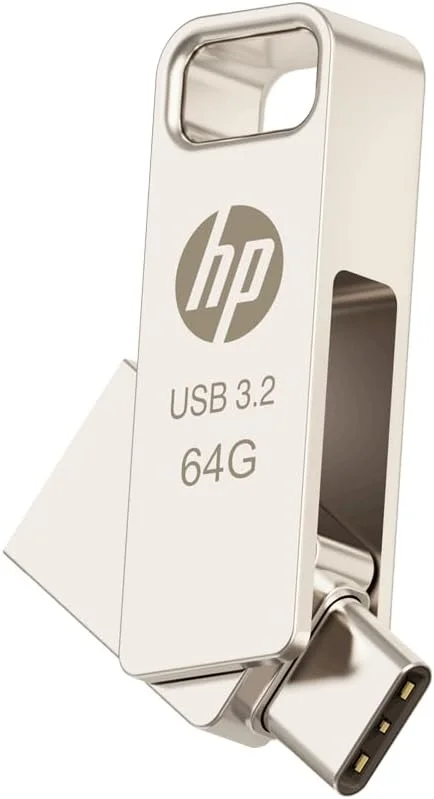فلش مموری فلزی دوگانه HP مدل x206c با ظرفیت 64 گیگابایت، USB 3.2 Type-C/Type-A، سرعت خواندن تا 120 مگابایت بر ثانیه فلش مموری فلزی دوگانه HP مدل x206c با ظرفیت 64 گیگابایت، USB 3.2 Type-C/Type-A، سرعت خواندن تا 120 مگابایت بر ثانیه