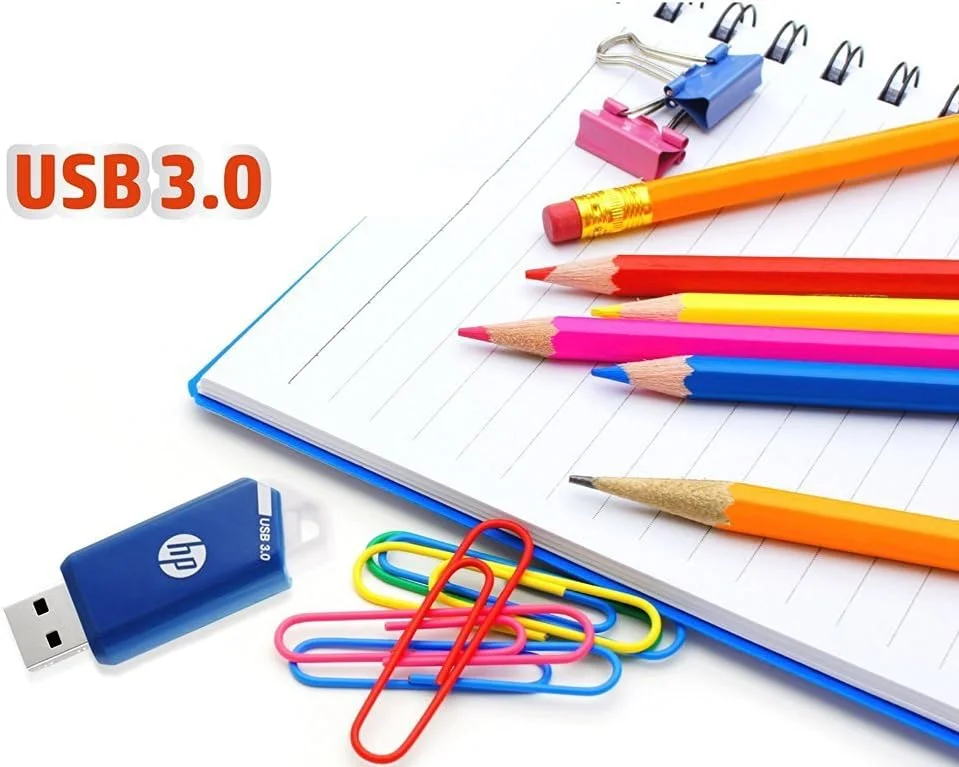 فلش مموری 64 گیگابایتی HP 3.0 آبی فلش مموری 64 گیگابایتی HP 3.0 آبی