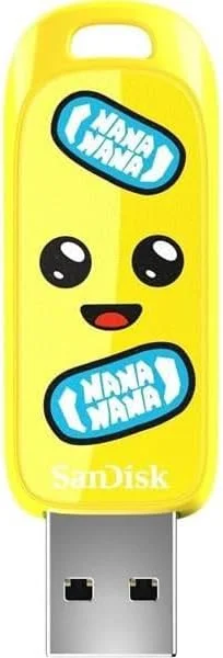 فلش مموری USB سن‌دیسک مدل Peely Edition - Fortnite ظرفیت 64 گیگابایت - سرعت تا 130 مگابایت بر ثانیه - USB Type-A، مناسب برای تلفن‌های هوشمند، کنسول‌های بازی و کامپیوتر - SDCZIF-064G-G46