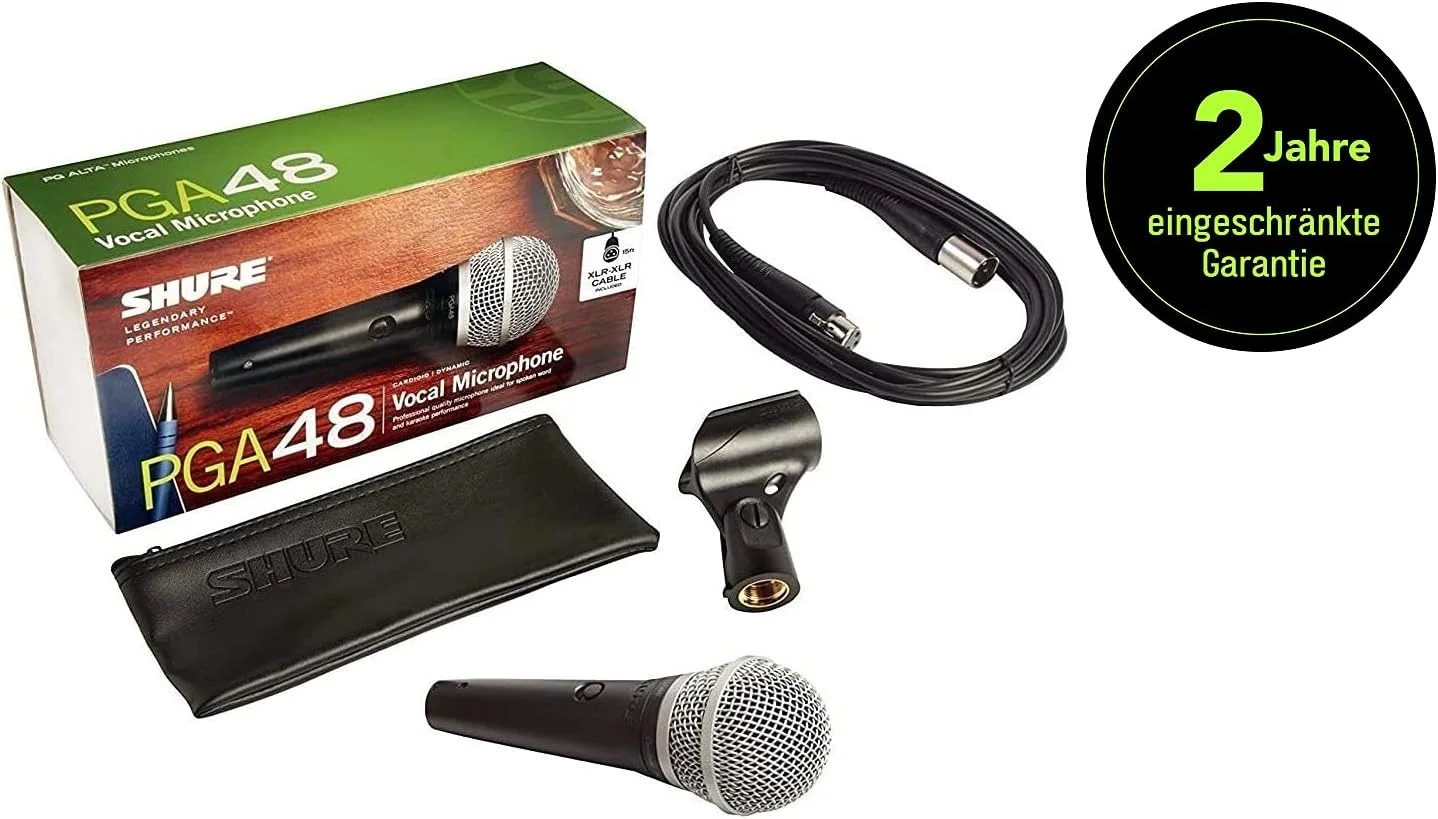 میکروفون داینامیک کاردیود شور PGA48 به همراه کابل XLR به XLR میکروفون داینامیک کاردیود شور PGA48 به همراه کابل XLR به XLR