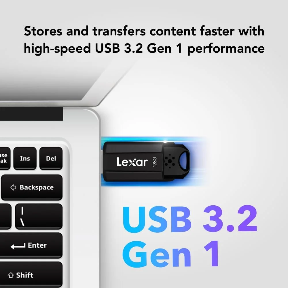 فلش مموری 128 گیگابایتی Lexar JumpDrive S80 USB 3.1، سرعت خواندن تا 150 مگابایت بر ثانیه (LJDS080128G-BNBNU) فلش مموری 128 گیگابایتی Lexar JumpDrive S80 USB 3.1، سرعت خواندن تا 150 مگابایت بر ثانیه (LJDS080128G-BNBNU)