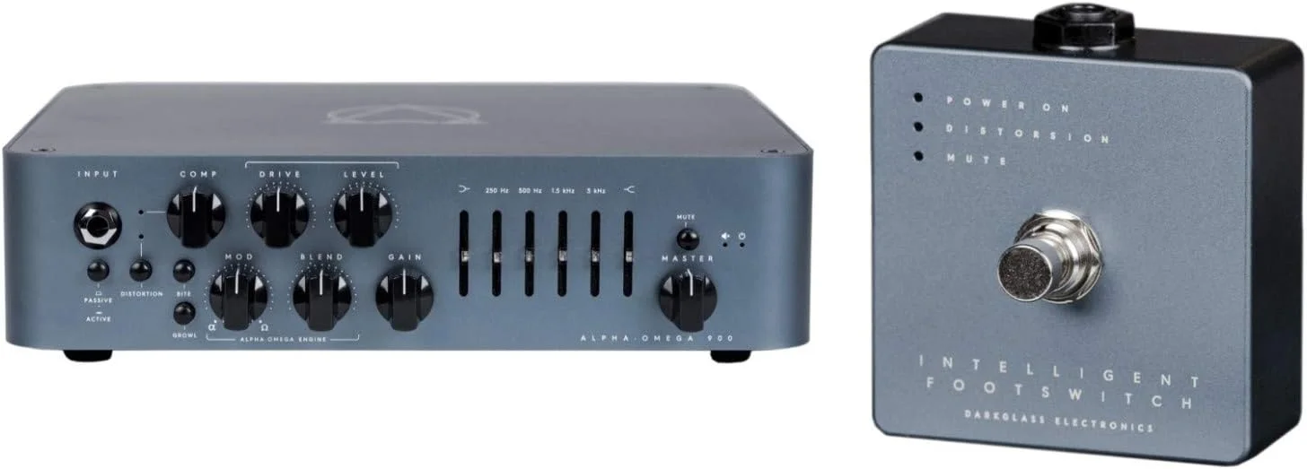 آمپلی فایر هد Darkglass AO900 Alpha Omega 900 به همراه فوت سوییچ Darkglass IFS