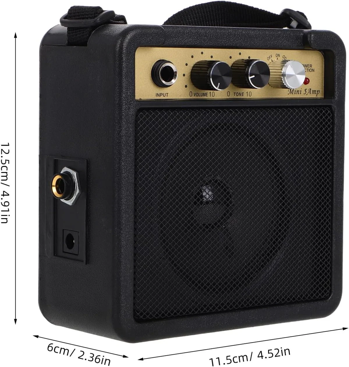 تقویت کننده مینی گیتار قابل حمل ABOOFAN با تنظیم کننده افکت صدا، گیتار باس و درام انعطاف پذیر شامل اتصال صوتی طراحی مقاوم برای تمرین موسیقی و استفاده متنوع