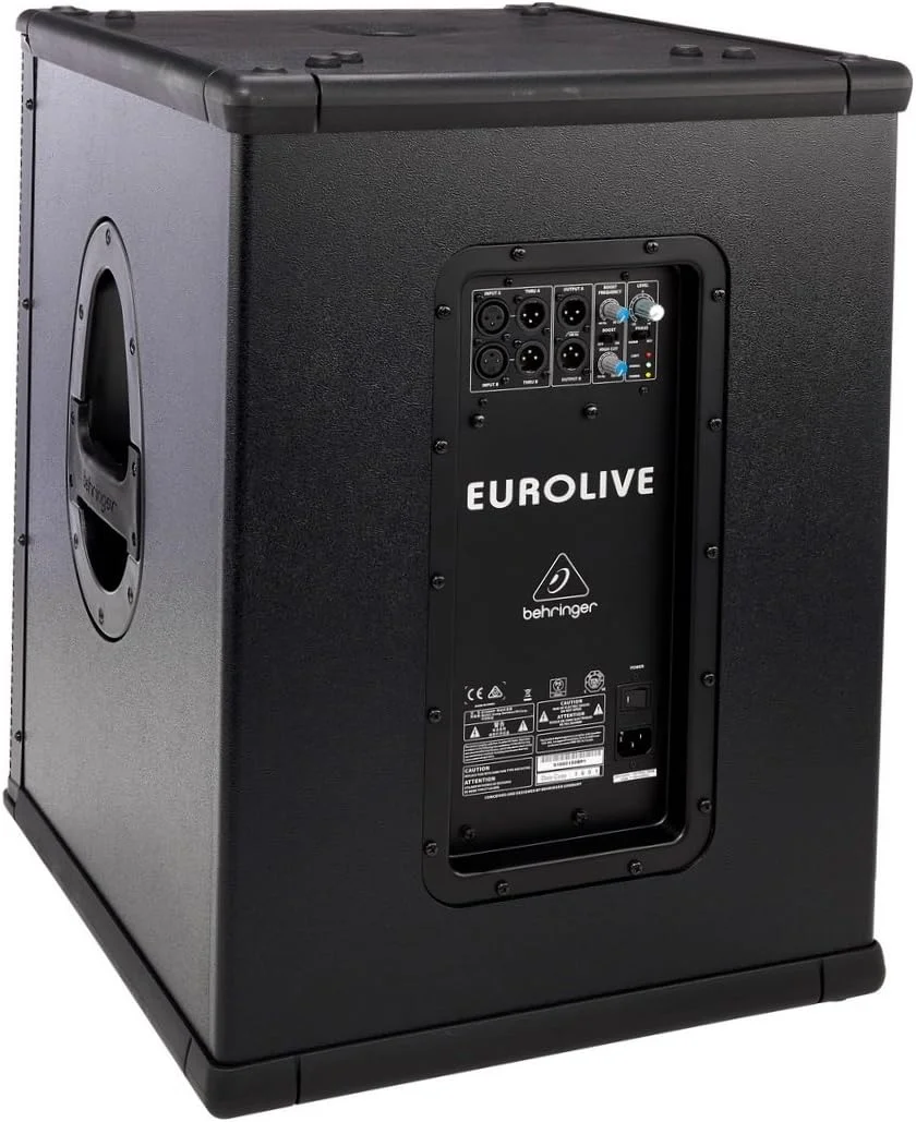 ساب ووفر اکتیو PA بهرینگر B1500XP با توان خروجی 3000 وات و بلندگوی 15 اینچی Turbosound به همراه کراس اوور استریو