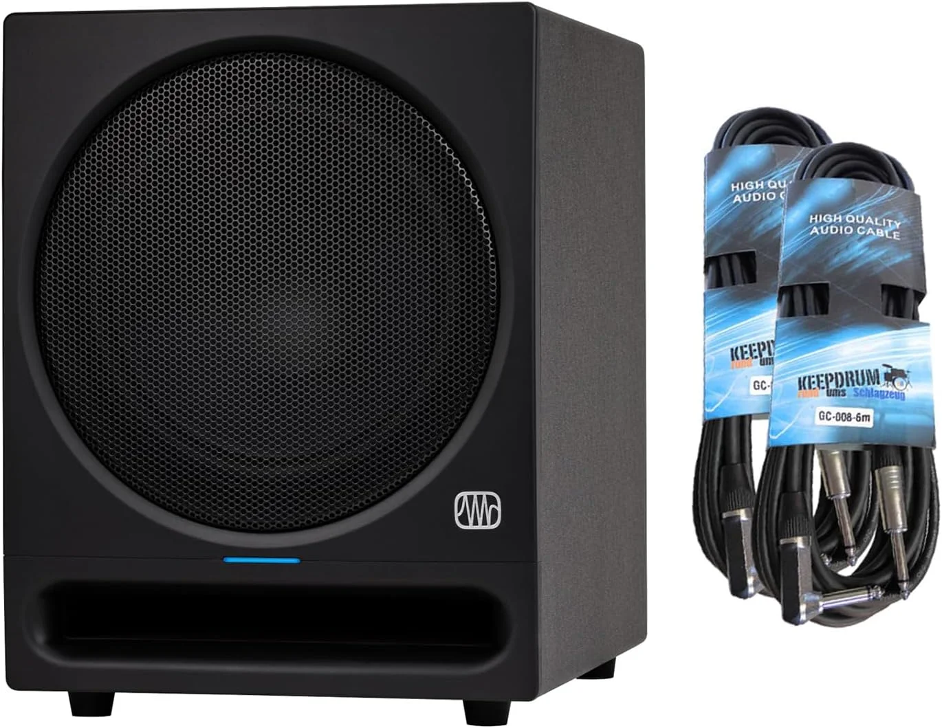 ساب ووفر اکتیو Presonus Eris Pro Sub 10 با ووفر 10 اینچی به همراه 2 عدد کابل جک کیپ درام