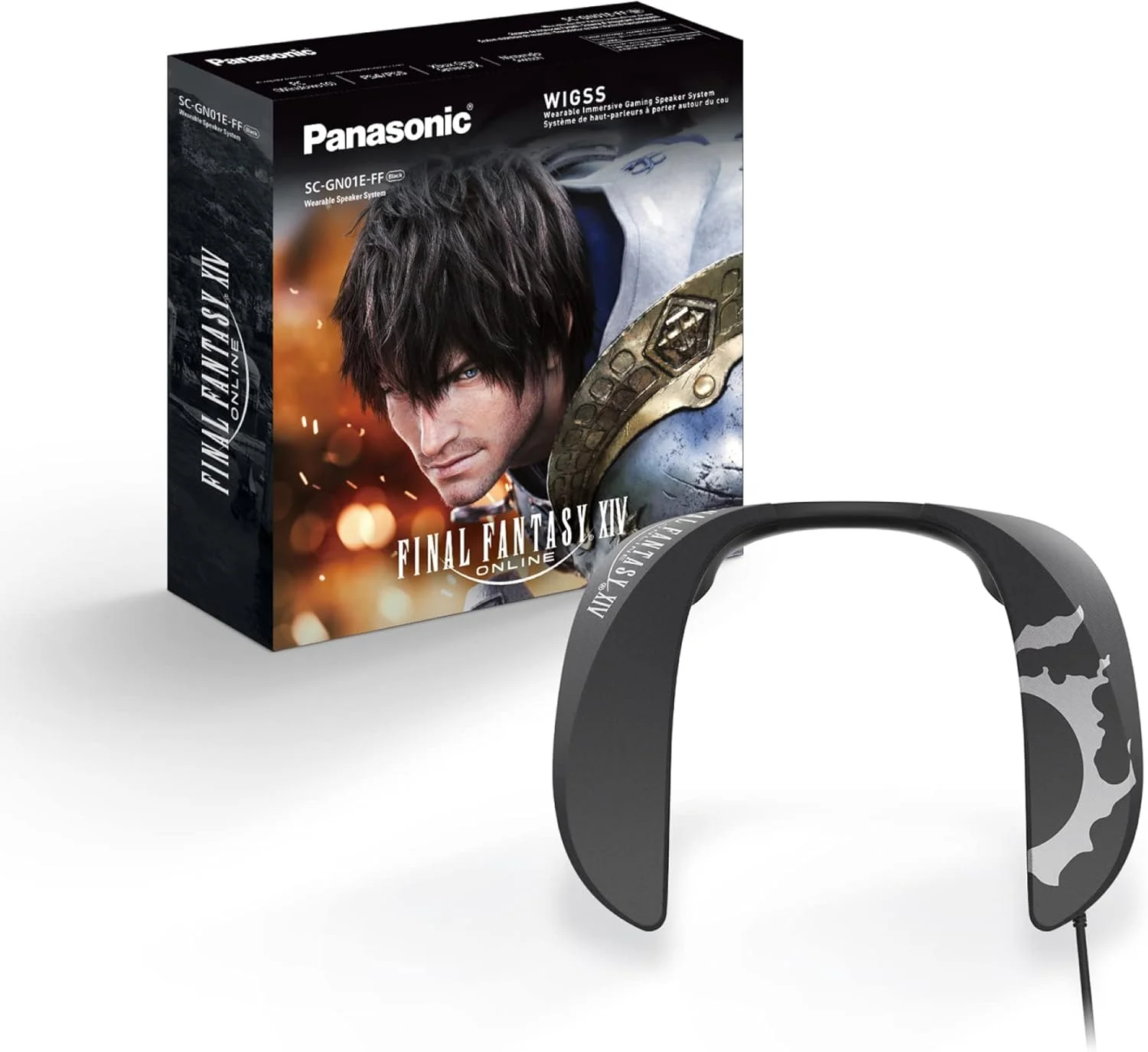 اسپیکر گردنی پاناسونیک SC-GN01-FF مخصوص بازی Final Fantasy (نسخه محدود، میکروفون داخلی، USB، سبک، مناسب برای کار در خانه) مشکی