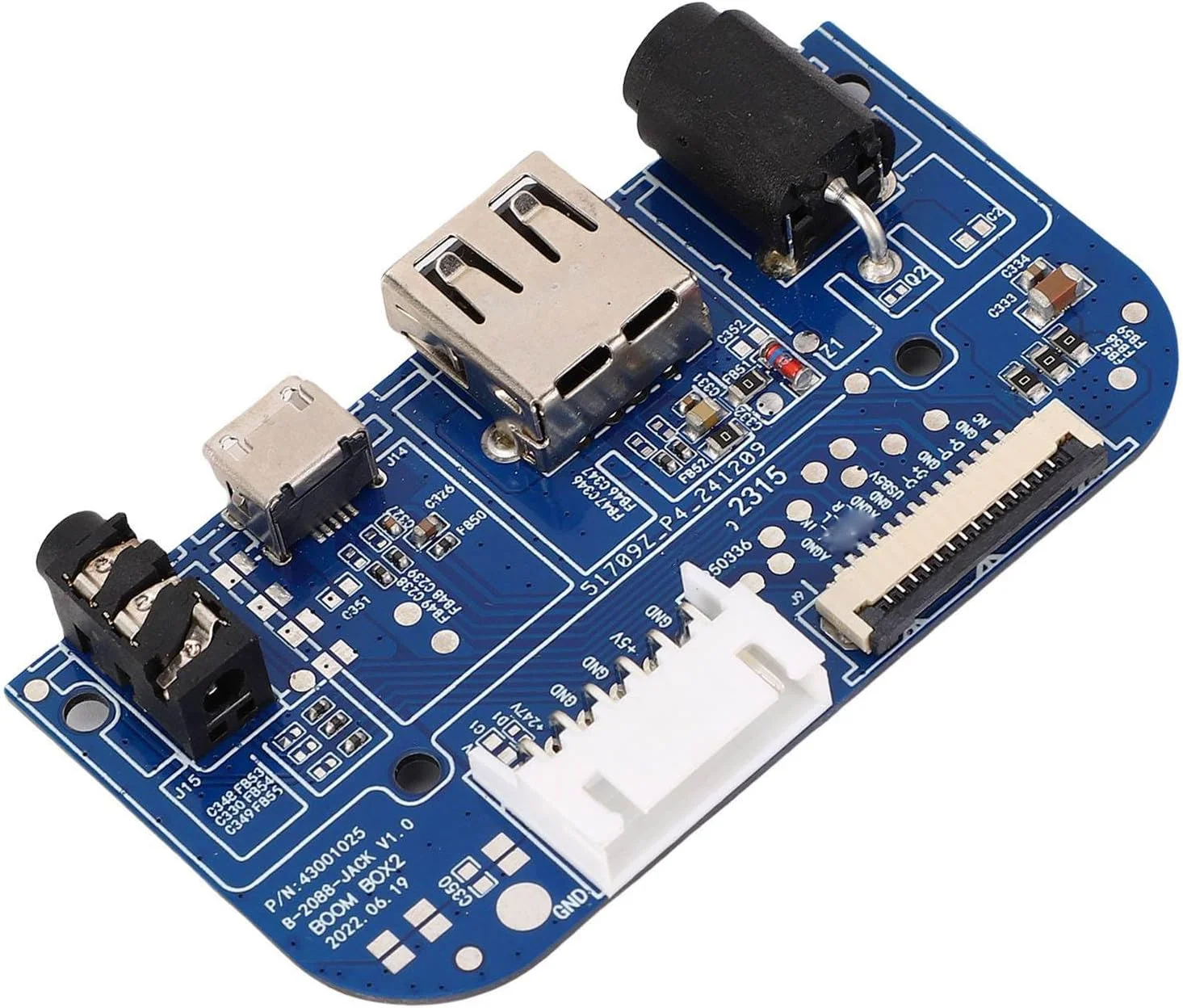 برد درگاه شارژ USB Eujgoov، جایگزین PCB برای Boombox 2، نصب آسان، ساخت بادوام، ایده آل برای پروژه های صوتی