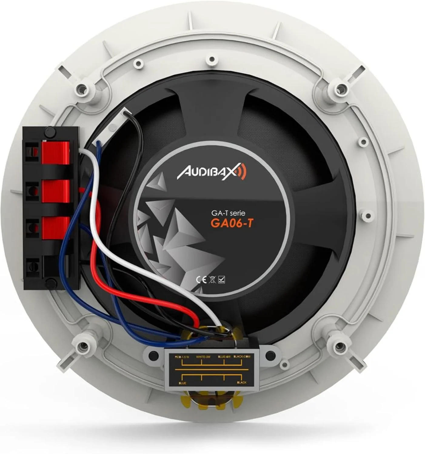 بلندگوی سقفی توکار Audibax GA06-T سفید 6.5 اینچ 2 طرفه خطی 100 ولت