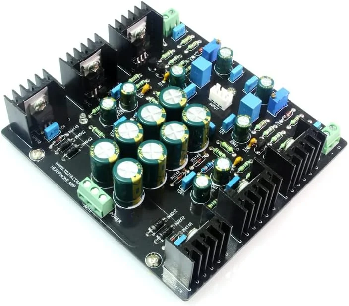 برد صوتی تقویت کننده قدرت کلاس A مدل JLH 1969، پیش تقویت کننده دو کاناله، تقویت کننده هدفون، پیش تقویت کننده تک سر