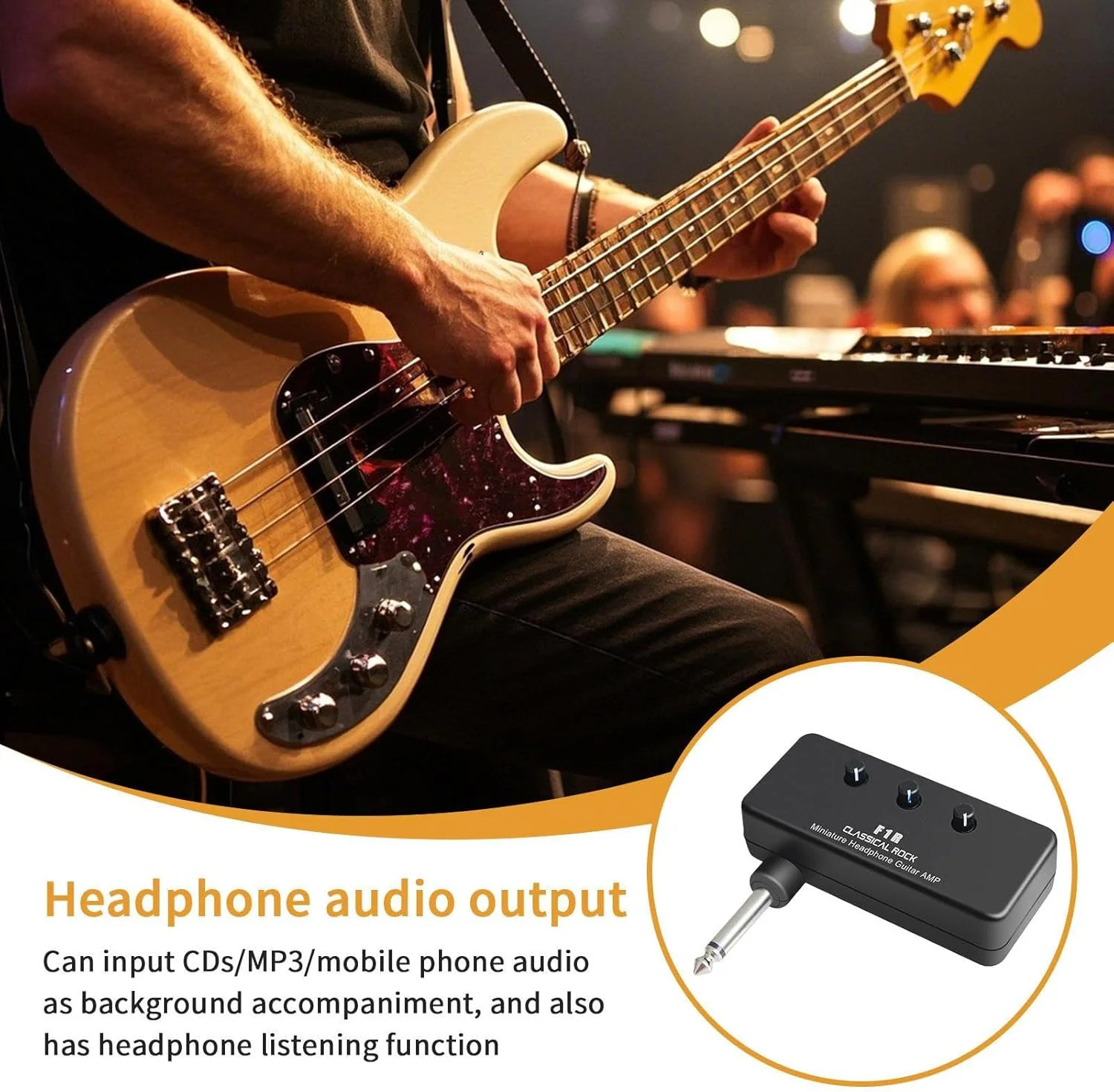 آمپلی فایر برای گیتار الکتریک | بلندگوی گیتار آکوستیک، آمپلی فایر باس، بلندگوی قابل حمل ساز برای تمرین مبتدیان در محیط داخلی و استیج کوچک