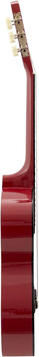 گیتار کلاسیک Mad About MA-CG05، گیتار کلاسیک 1/4 قرمز - گیتار اسپانیایی رنگارنگ با کیف حمل، بند، پیک و سیم های اضافی