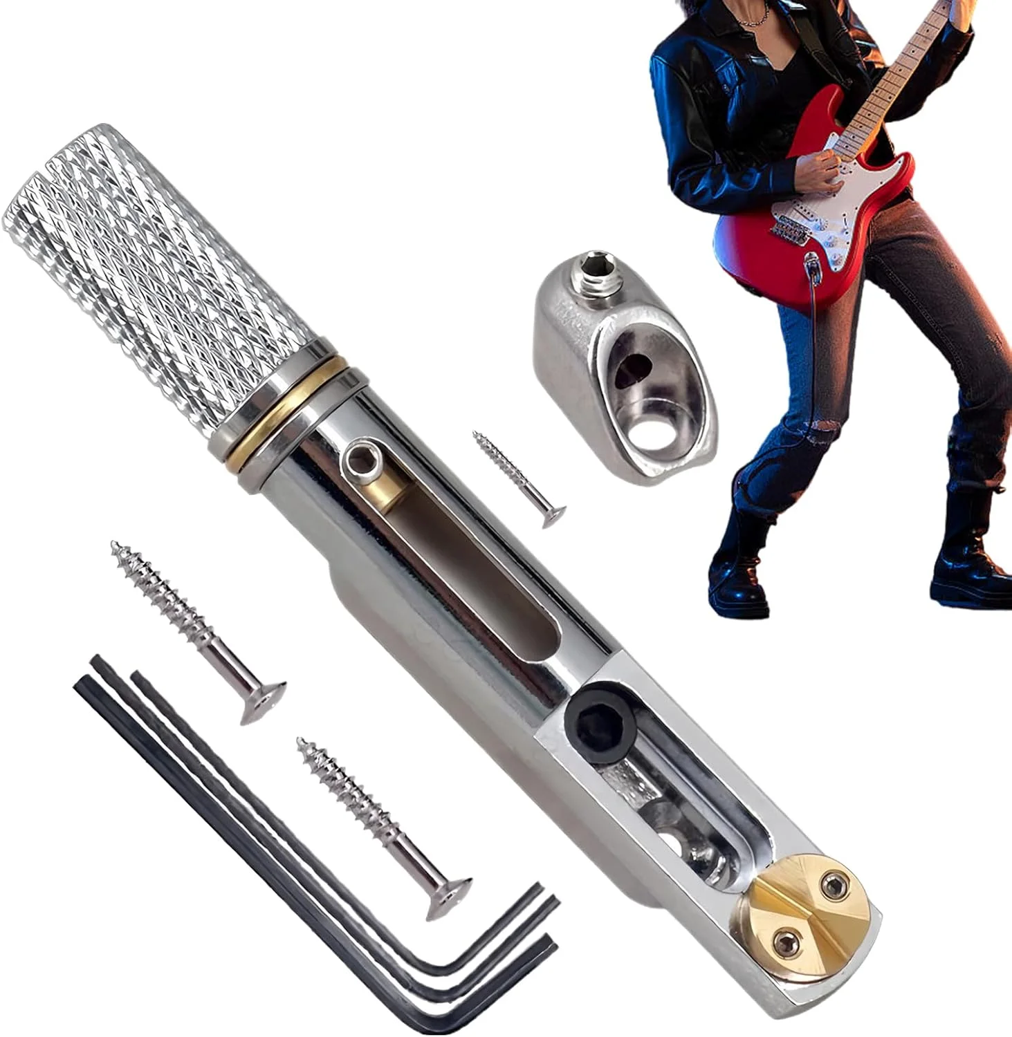 پل جداکننده برای گیتار الکتریکی - قطعه جایگزین برای گیتار - بریج تقسیم شده بدون سر برای گیتار الکتریکی، برای اجرای موسیقی، اجرای صحنه، تمرین در خانه و ضبط