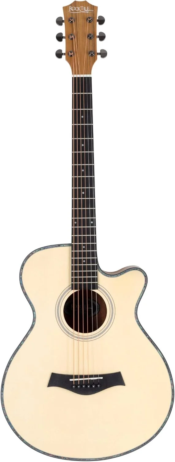 گیتار آکوستیک Rocktile WSC-100C NT - مدل بدنه: Concert با Cutaway - صفحه رویی: صنوبر - پشت و کناره ها: ماهون - دسته: Okoume - پرداخت نهایی منفذ باز به رنگ طبیعی
