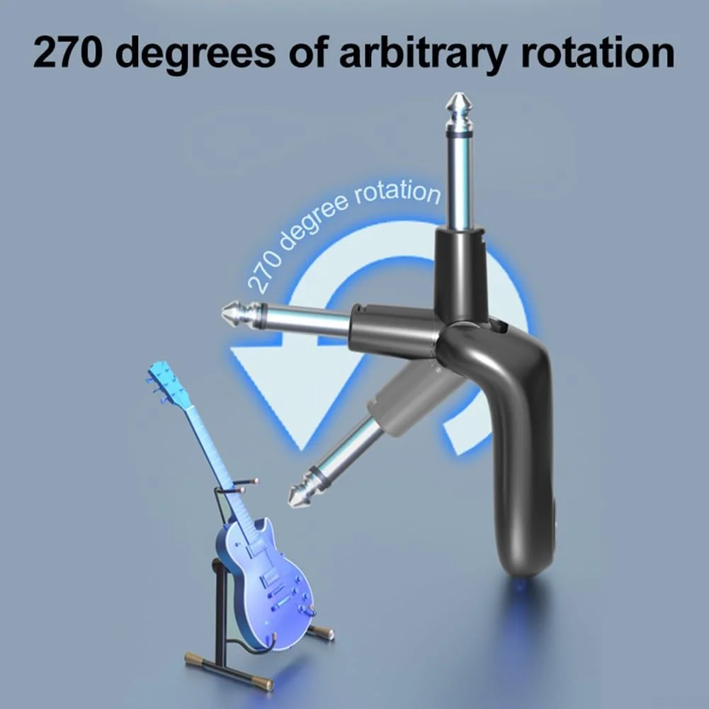 سیستم گیتار بی‌سیم 2.4G، فرستنده قابل شارژ، گیرنده، برد 30 متری، جفت‌سازی خودکار برای گیتار باس، سازهای الکترونیکی، لوازم جانبی گیتار (مشکی)