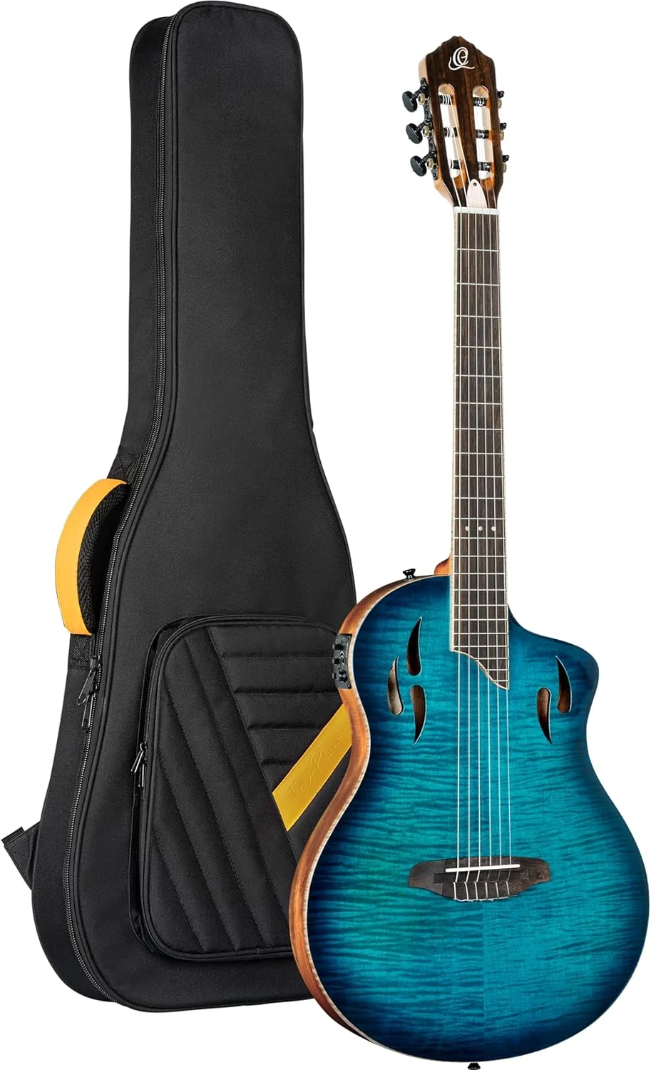 گیتار کلاسیک آرْتِگا مدل RTPDLX-FMA با رویه افرا آتشین آبی - سایز 4/4