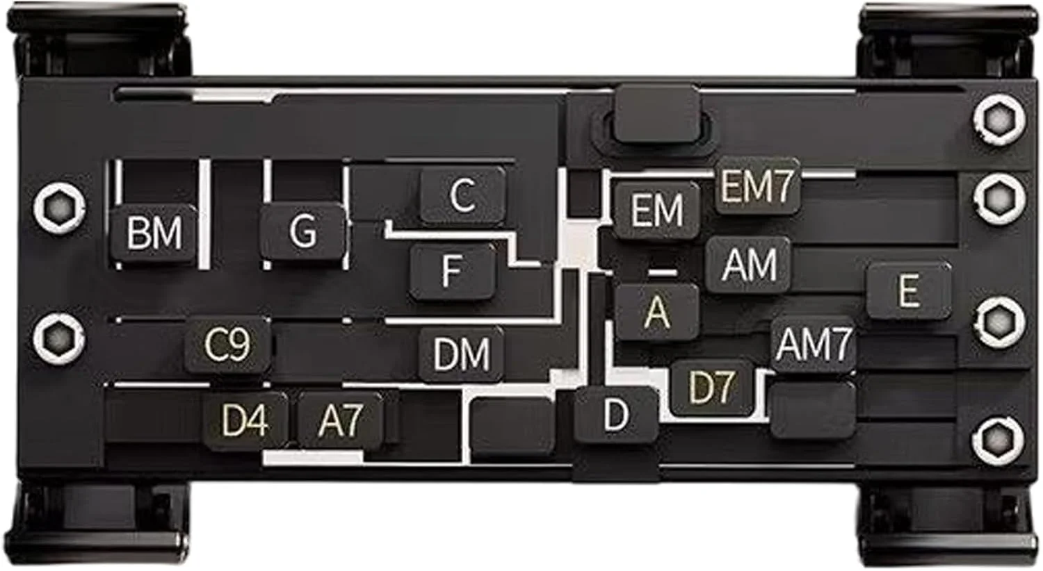 فشار دهنده آکورد گیتار - ساختار PP، ارتفاع 3.7 اینچ، ابزار کمک آموزشی گیتار قابل حمل | ابزار کنترل آکورد، تمرین دهنده، آموزش موسیقی