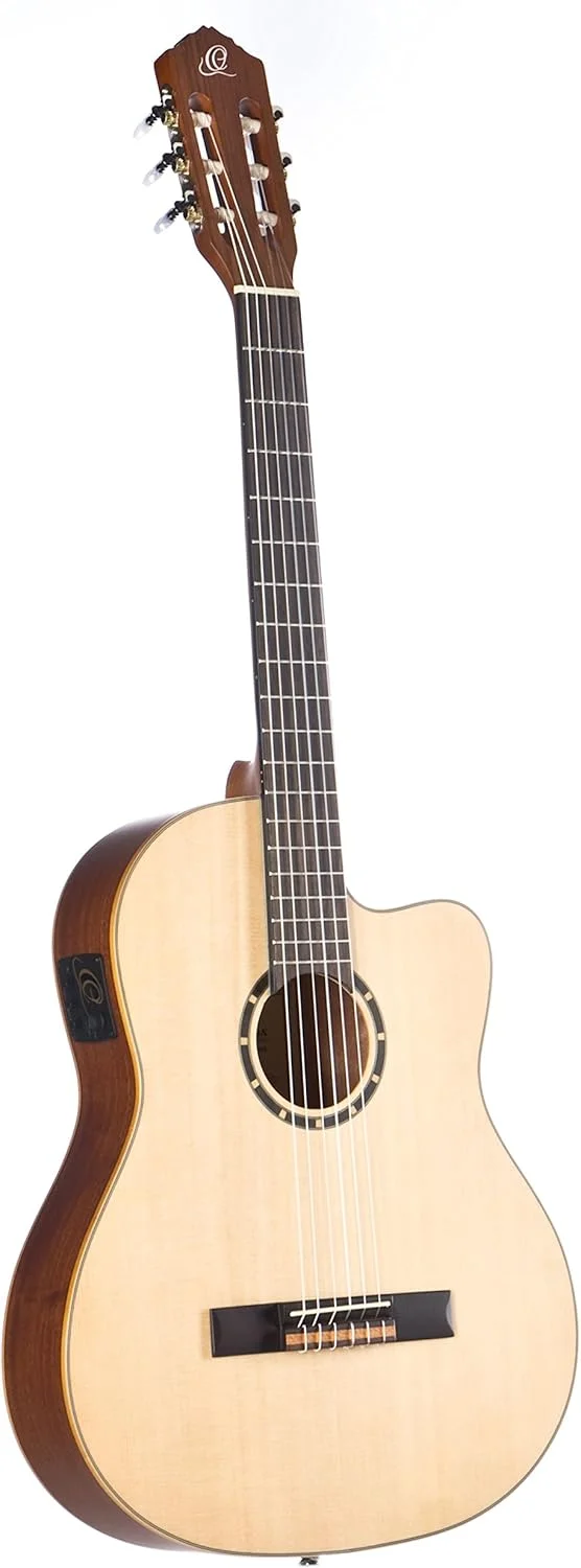 گیتار کلاسیک الکترو آکوستیک ارتعا - 4/4، گردن باریک - سری فامیلی - شامل کیف مخصوص - صنوبر، ماهون، طبیعی (RCE125SN)
