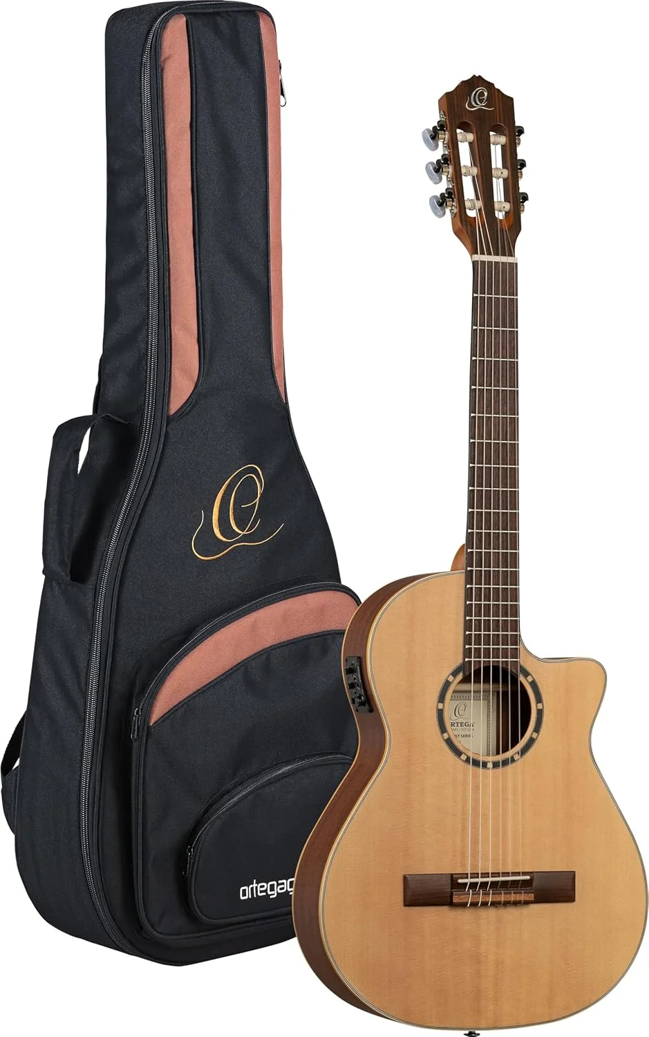 گیتار کلاسیک 6 سیم اورتگا سری Family، سایز 3/4 - رنگ طبیعی + کیف