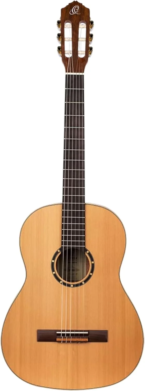 گیتار کنسرت اورتگا 4/4 - گردن باریک - سری Family Pro - شامل کیف مخصوص - سدر قرمز کانادایی یکپارچه، ماهون، طبیعی (R131SN)