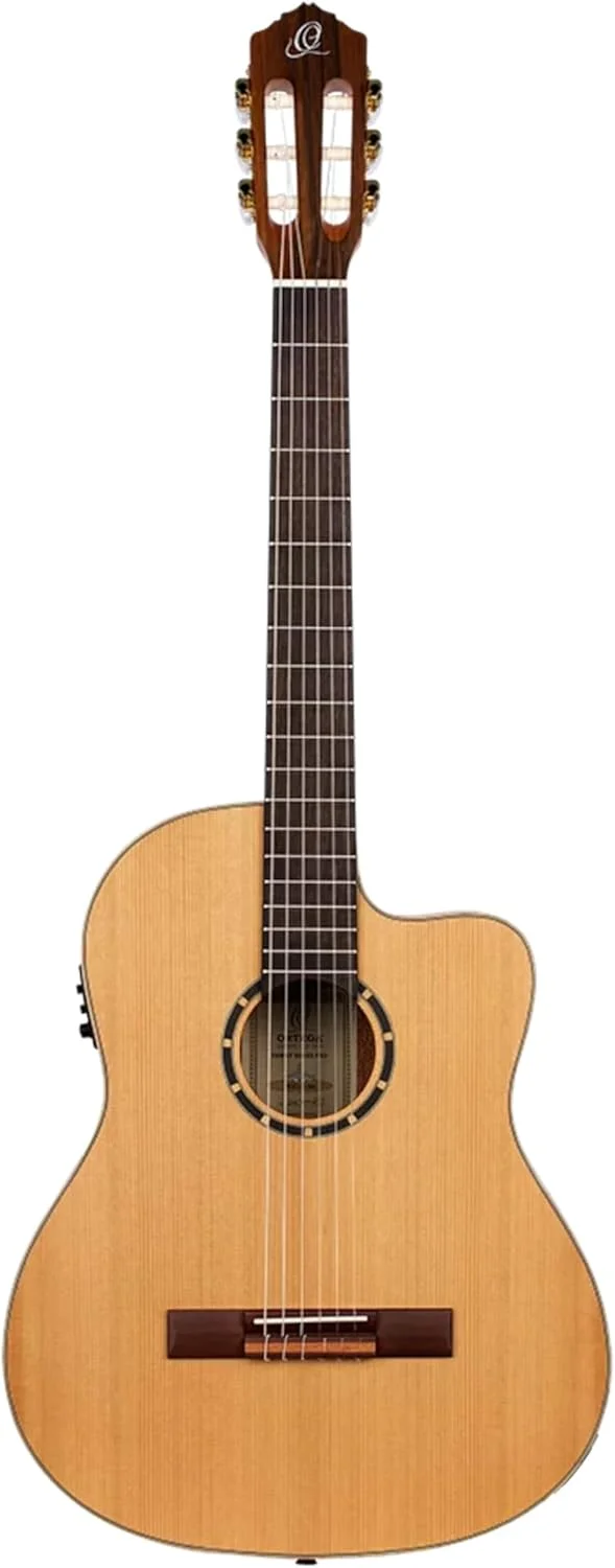 گیتار کلاسیک الکترو آکوستیک ارتعا - 4/4، دسته باریک - سری Family Pro - به همراه کیف - سدر قرمز کانادایی یکپارچه، ماهون، طبیعی (RCE131SN)