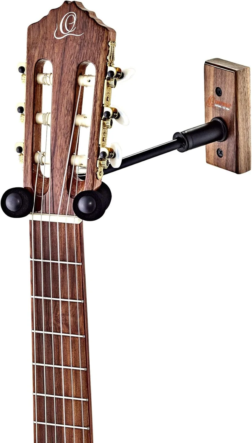 آویز گیتار ارتعا، لوازم جانبی - آویز دیواری با زاویه قابل تنظیم برای گیتار - چوب، قهوه ای (OGHAD-1CW)