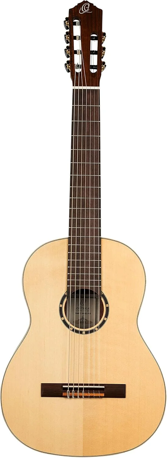 گیتار کنسرت 7 سیم ارتعا – 4/4 – سری Family Pro – به همراه کیف مخصوص – صنوبر یکپارچه، ساپلی، طبیعی (R133-7)