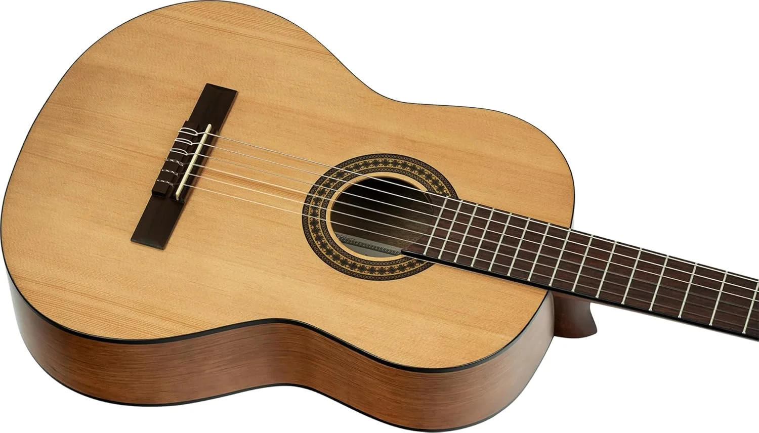 مجموعه گیتار کلاسیک ارtega برای شروع نوازندگی - پک پیکرز - شامل کیف، کوک کننده، پیک، بند، سیم، پایه - صنوبر، کاتالپا، طبیعی (RPPC44)