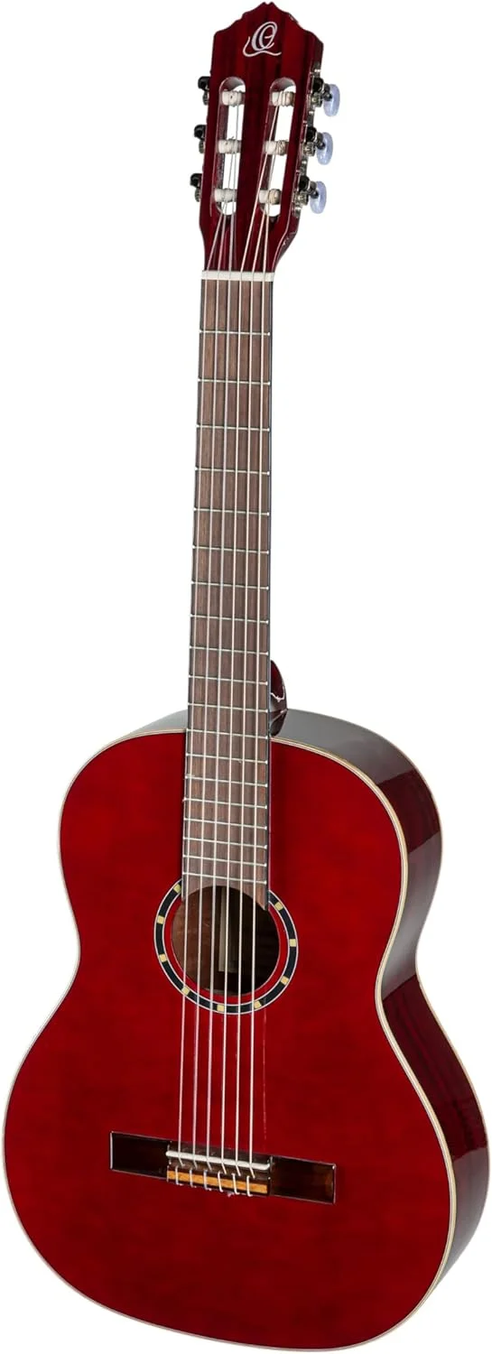 گیتار کلاسیک چپ دست ارتعا – 4/4 – سری Family – به همراه کیف – صنوبر، ماهون، قرمز (R121LWR)
