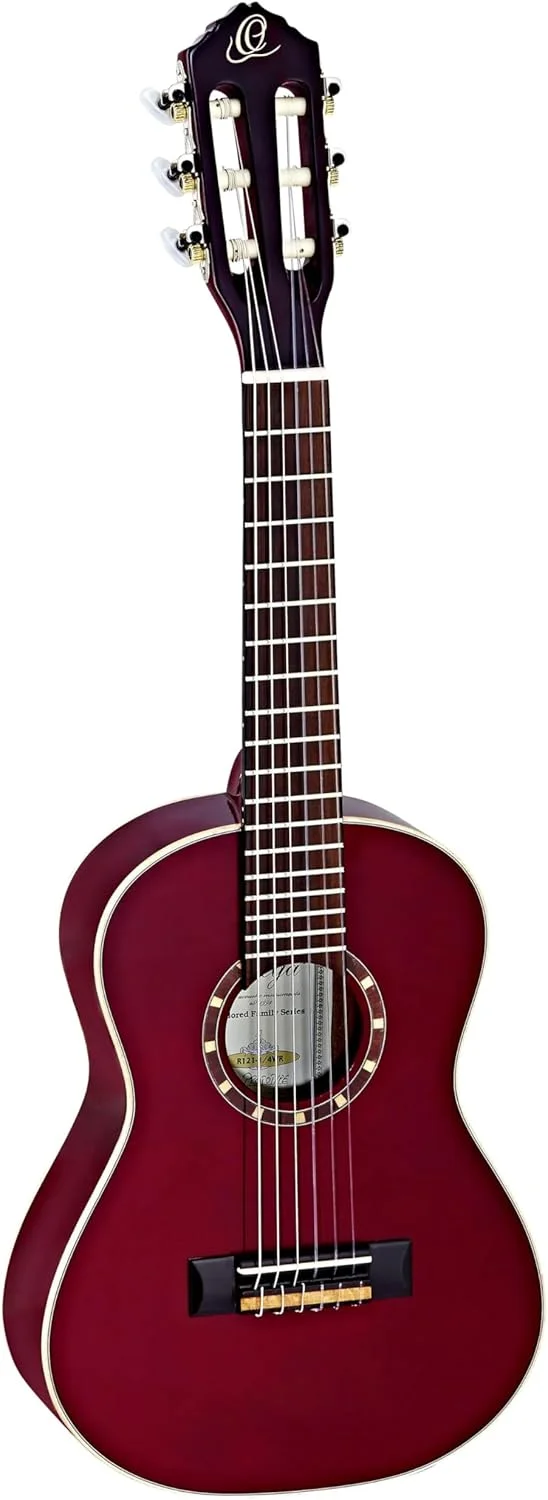 گیتار کلاسیک 1/4 Ortega Guitars - سری Family - به همراه کیف - صنوبر، ماهون، قرمز (R121-1/4WR)