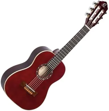 گیتار کلاسیک 1/4 Ortega Guitars - سری Family - به همراه کیف - صنوبر، ماهون، قرمز (R121-1/4WR)