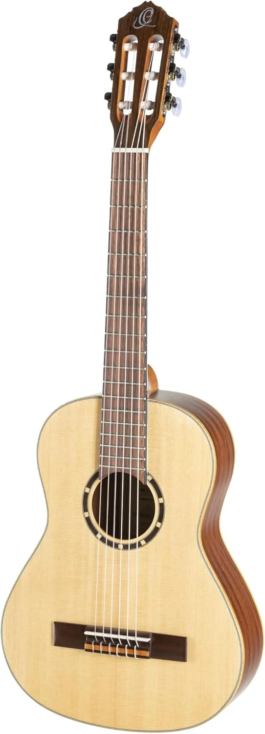 گیتار کلاسیک چپ دست ارtega، سایز 1/2 - سری Family - به همراه کیف - صنوبر، ماهون، طبیعی (R121L-1/2)