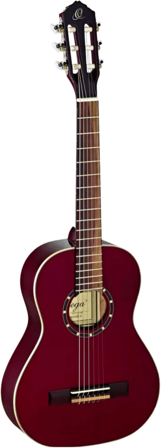 گیتار کنسرت 1/2 Ortega Guitars - سری Family - شامل کیف حمل - صنوبر، ماهون، قرمز (R121-1/2WR)