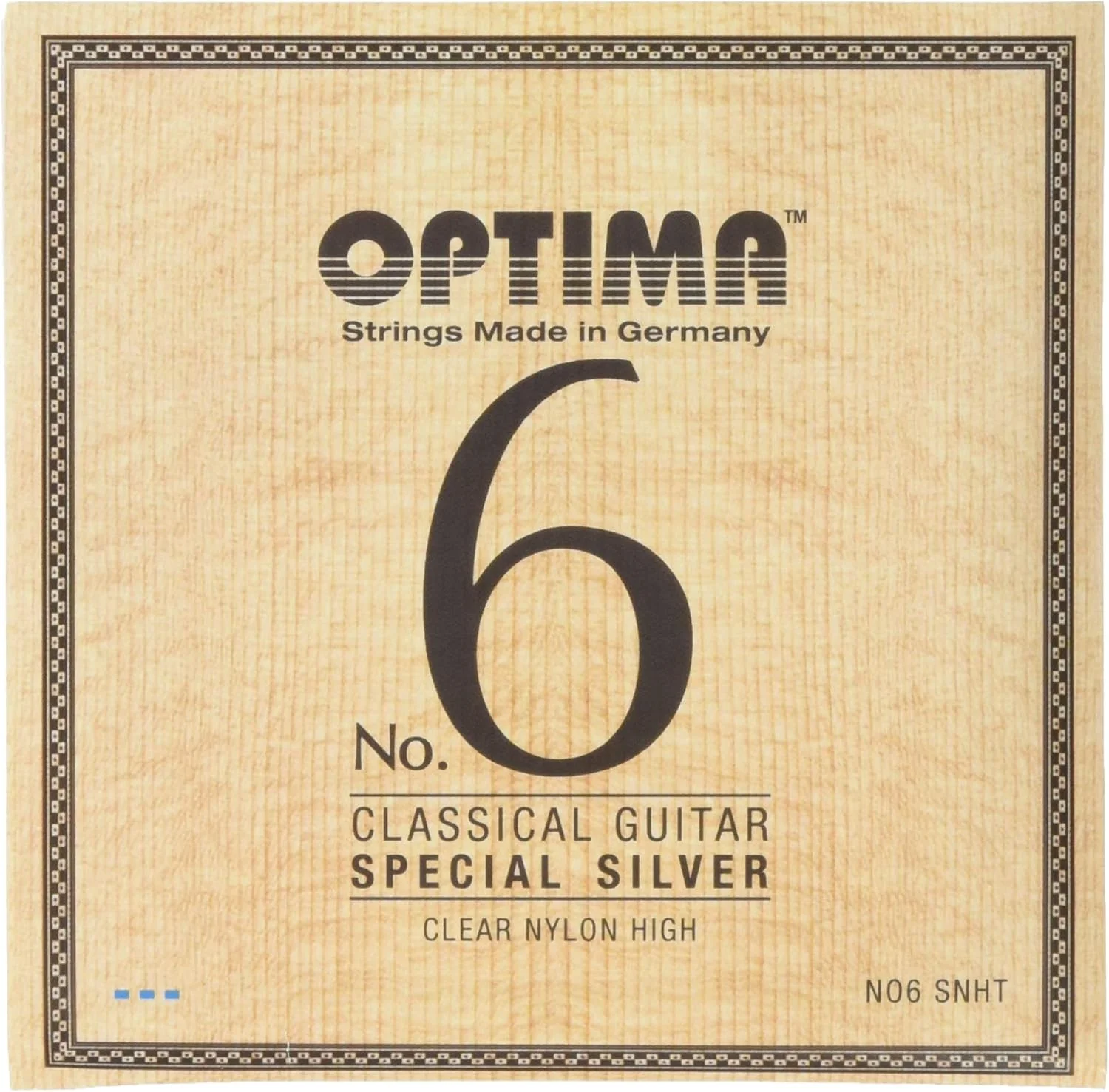 سیم گیتار کلاسیک اپتیما مدل NO6.SNHT - نقره ای ویژه - سیم های باس نقره ای با تریبل نایلونی - کشش سخت/بالا - پاسخ سریع - برای گیتار کلاسیک - ساخت آلمان