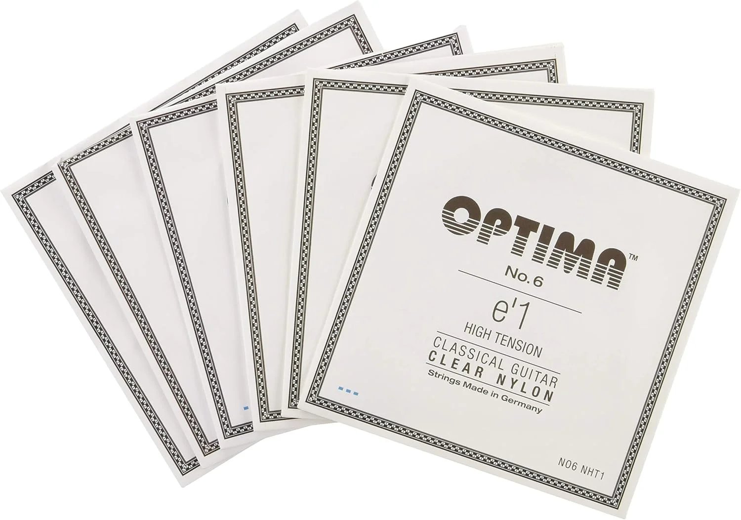 سیم گیتار کلاسیک اپتیما مدل NO6.SNHT - نقره ای ویژه - سیم های باس نقره ای با تریبل نایلونی - کشش سخت/بالا - پاسخ سریع - برای گیتار کلاسیک - ساخت آلمان
